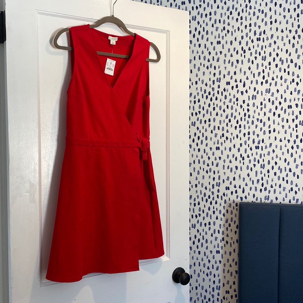 Brand New With Tags! J. By Jcrew Red Wrap Dress